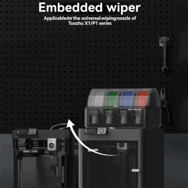 

AT82-для Bambu Lab X1/X1C/P1P/P1S насадки для стеклоочистителей двухрядная силиконовая щетка встроенные скрубберы печатающая головка очиститель