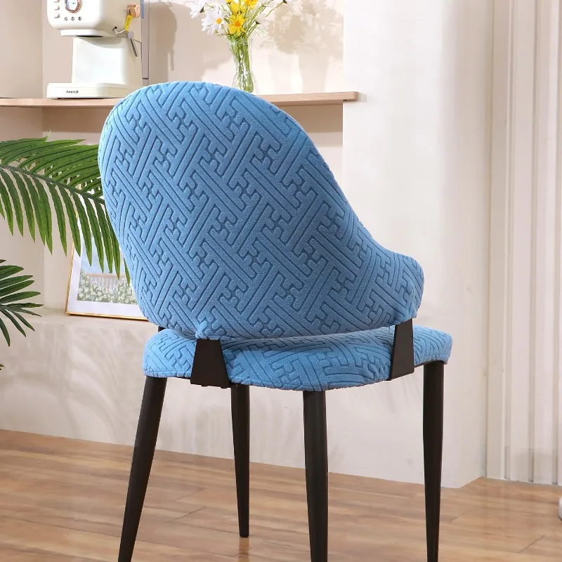 Stretch Dining Chair Cover Curved Wingback Chair Slipcover Removable Egg Shape Chair Protector Cover for Home Dining Room