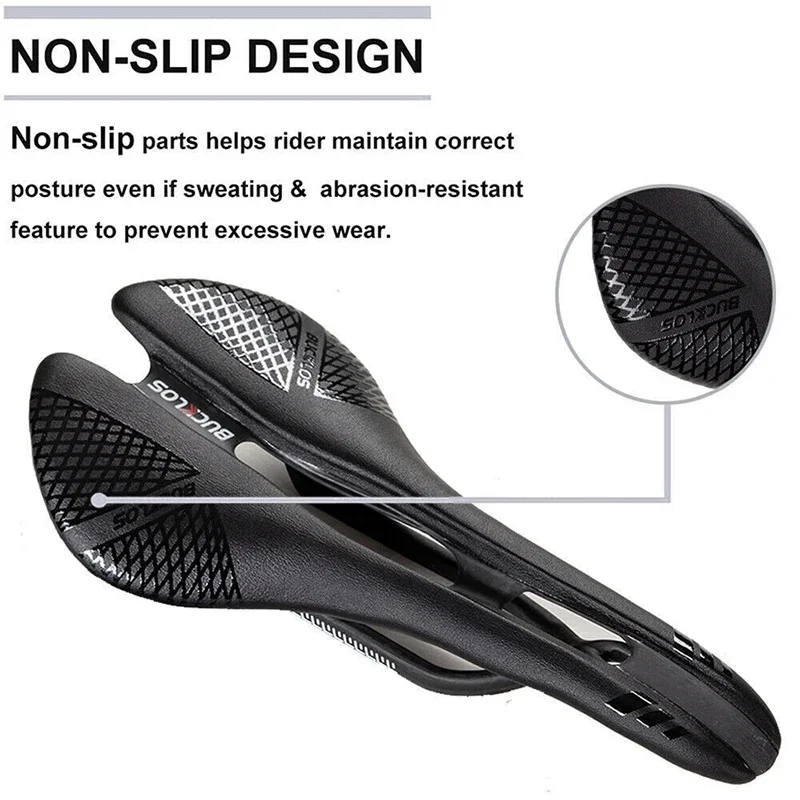 BUCKLOS Carbon Fiber Bicycle Saddle Superlight Comfortable Bicycle Seat Cushion Universal Road Mountain Bike Saddle Bicycle Part