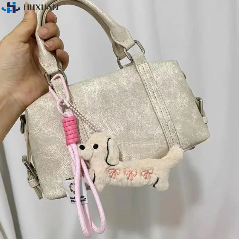 1 قطعة الكرتون الحيوان الكلب الألماني أفخم المفاتيح جرو محشوة كيرينغ لطيف مفتاح حامل قلادة حقيبة معلقة الديكور هدية