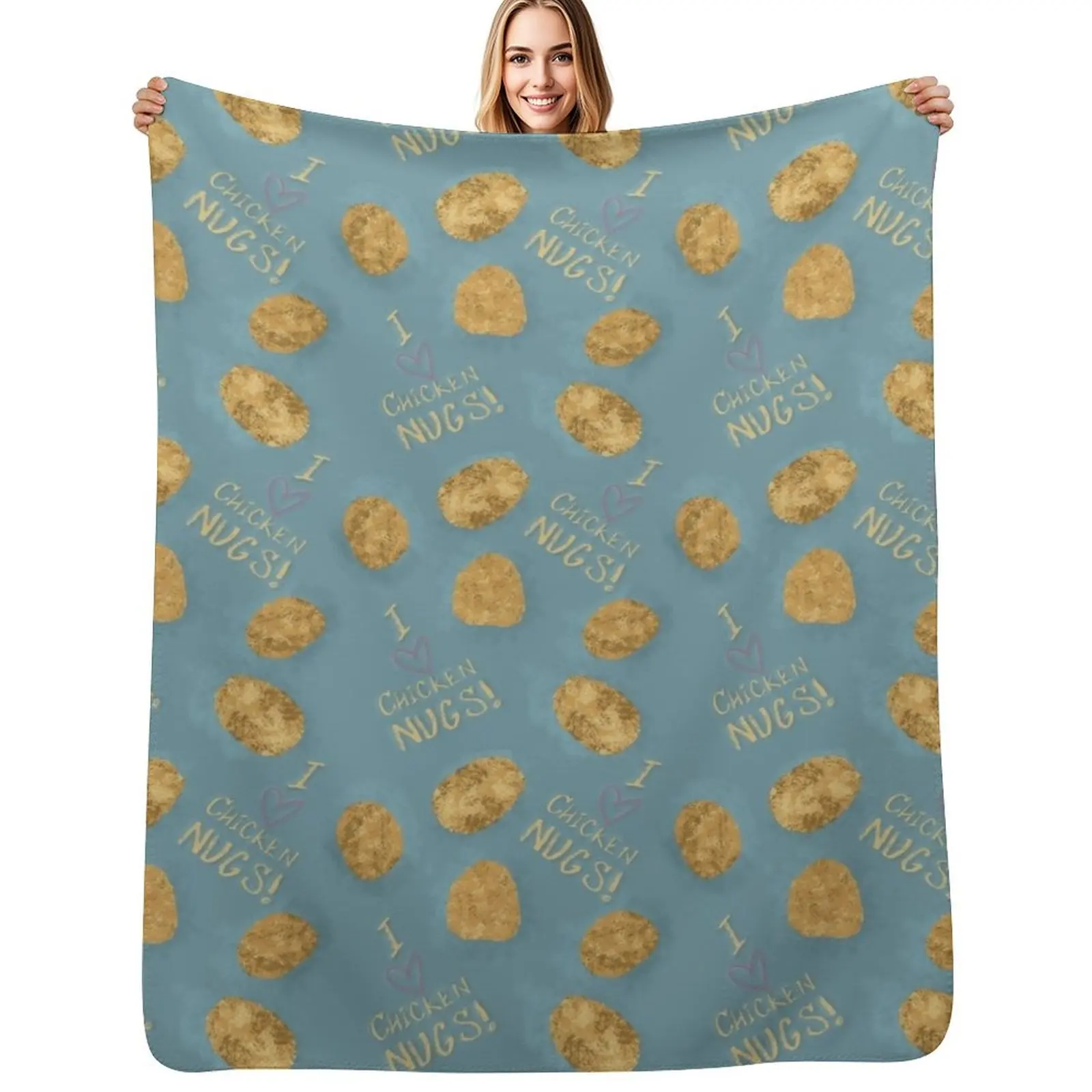 Chicken Nuggets Throw Blanket Retros Cute Plaid For Decorative Sofa decorative Hairy Extra Large Throw Blankets