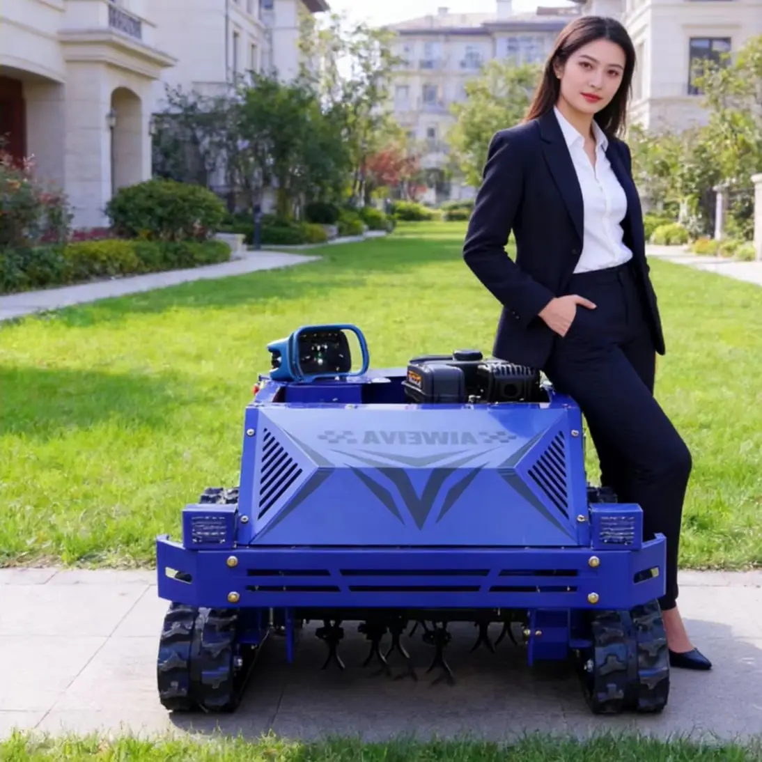 

Customized Remote Control Tracked Lawn Mower All-Terrain for Farm Park & Airport - Durable Outdoor Ground Care Equipment