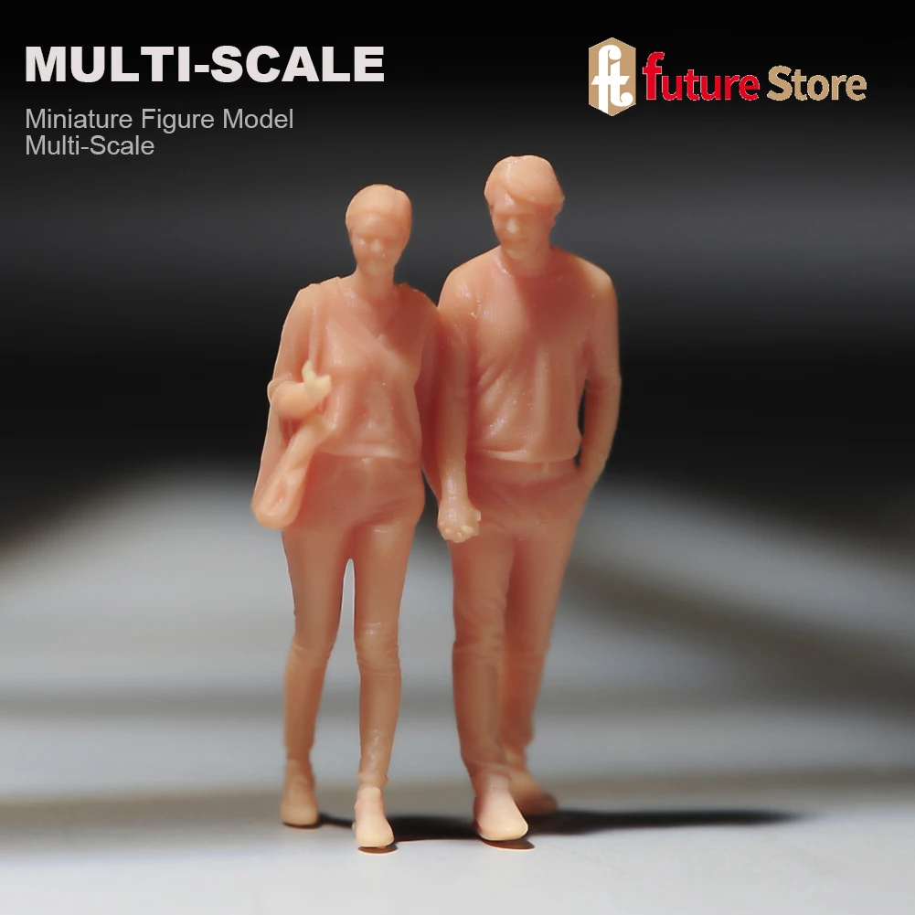 ANT Resin 1/87 1/64 1/43 Romantic Dating of Couples Boys and Girls Miniature Figure Model Creative Photography Home Decoration