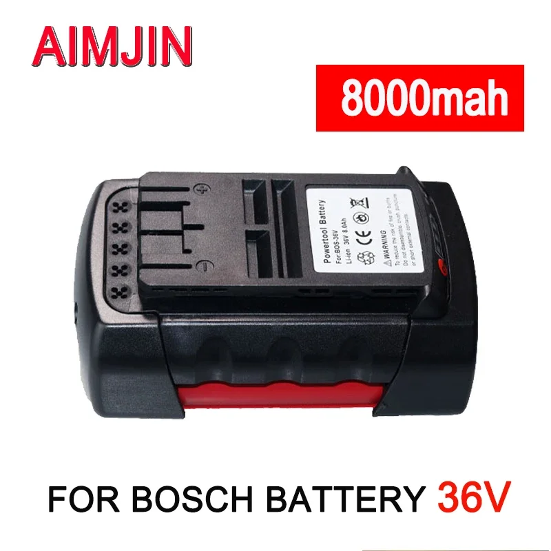 

36V 8000 mAh Li-ion Replacement Cordless Power Tools Battery for Bosch 8.0A BAT810 BAT840 2607336173 D70771 GBH 36V-LI 36VF-LI