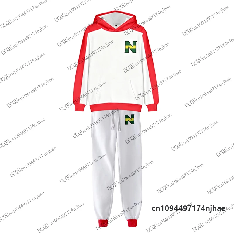 2026 Men's Tracksuit Anime Captain Tsubasa Print Long Sleeve Hoodies+Sweatpants Sets Couple Sports Suit Oversized 2 Piece Outfit view 3