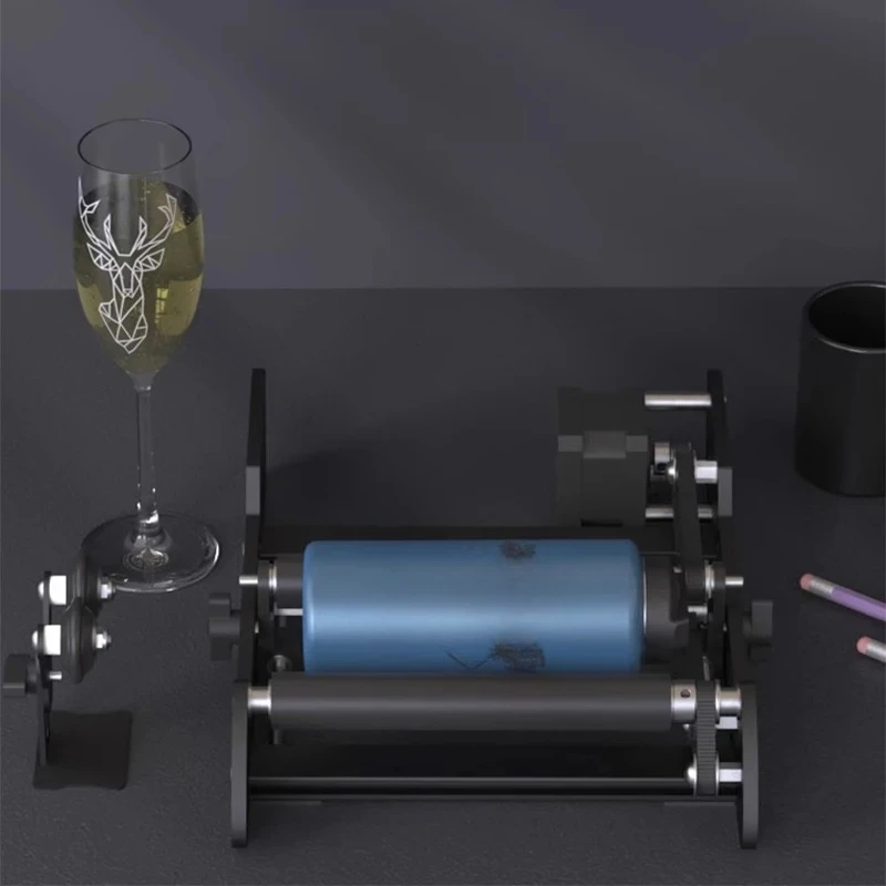 

Precision 360° Rotary Indexer for Engraving Cylindrical Metal, DIY Object Marking Platform with 4th Axis Capability