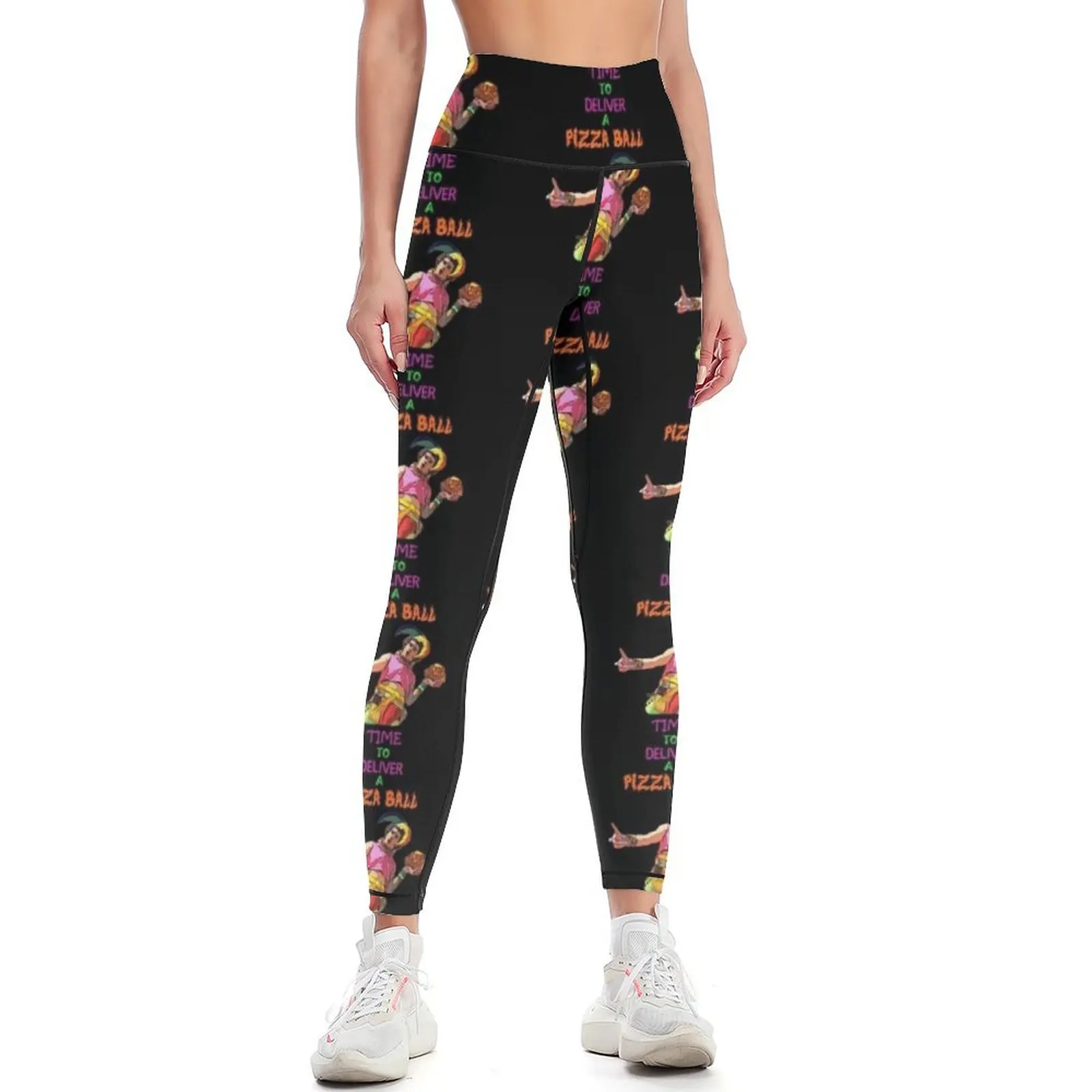 

Time To Deliver A PIZZA BALL Leggings Sports pants woman Golf wear Womens Leggings