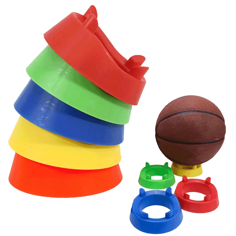 

5 шт., подставка для мяча, держатель кронштейна для баскетбольного футбольного мяча, четырехугольная стойка, опорная база для волейбола, регби, подставка для дисплея