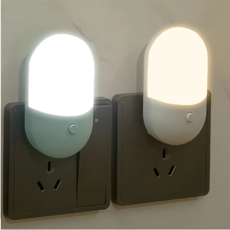 LED Night Light Cute Children Bedside Lamp Plug‑in Wall Night Lamp for Bedroom, Corridor WC Bathroom Sweet Gift for Boys Girls