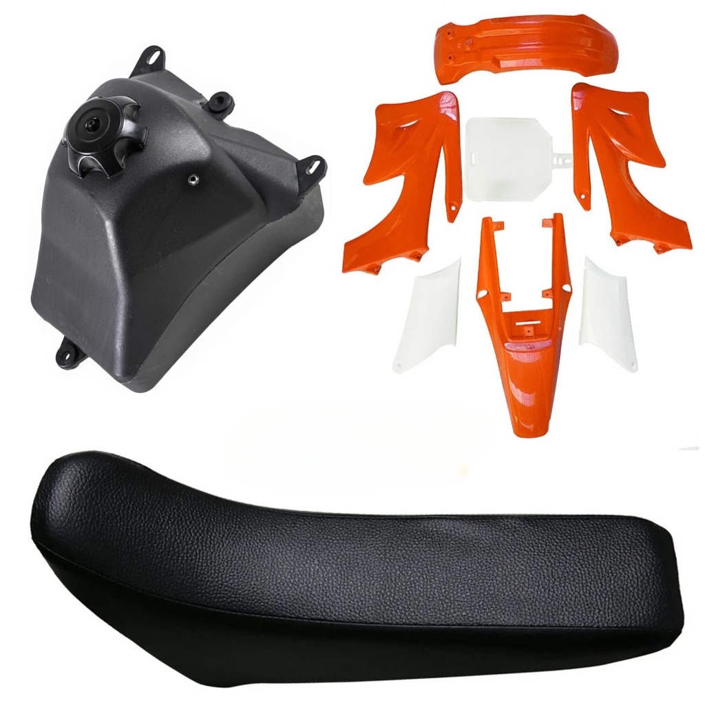 Orange Plastics Fender + Seat + Petrol Fuel Tank for Apollo Orion Pit Dirt Bike 110cc 125cc 140cc 160cc 250cc