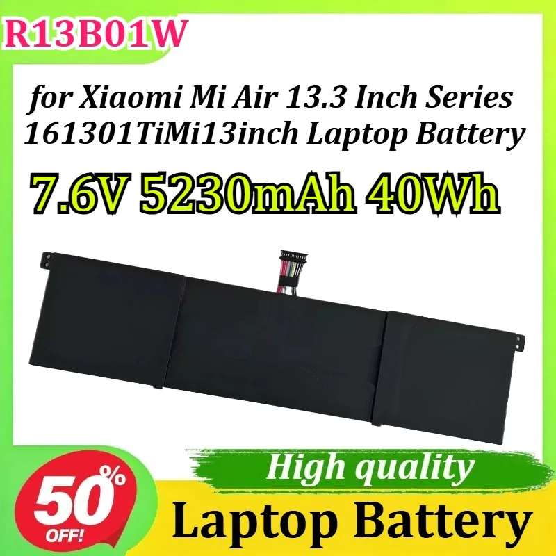 R13B01W 7.6V 5230mAh 40Wh R13B02W R10B01W N15B01W R14B01W for Xiaomi Mi Air 13.3 Inch Series 161301TiMi13inch Laptop Battery