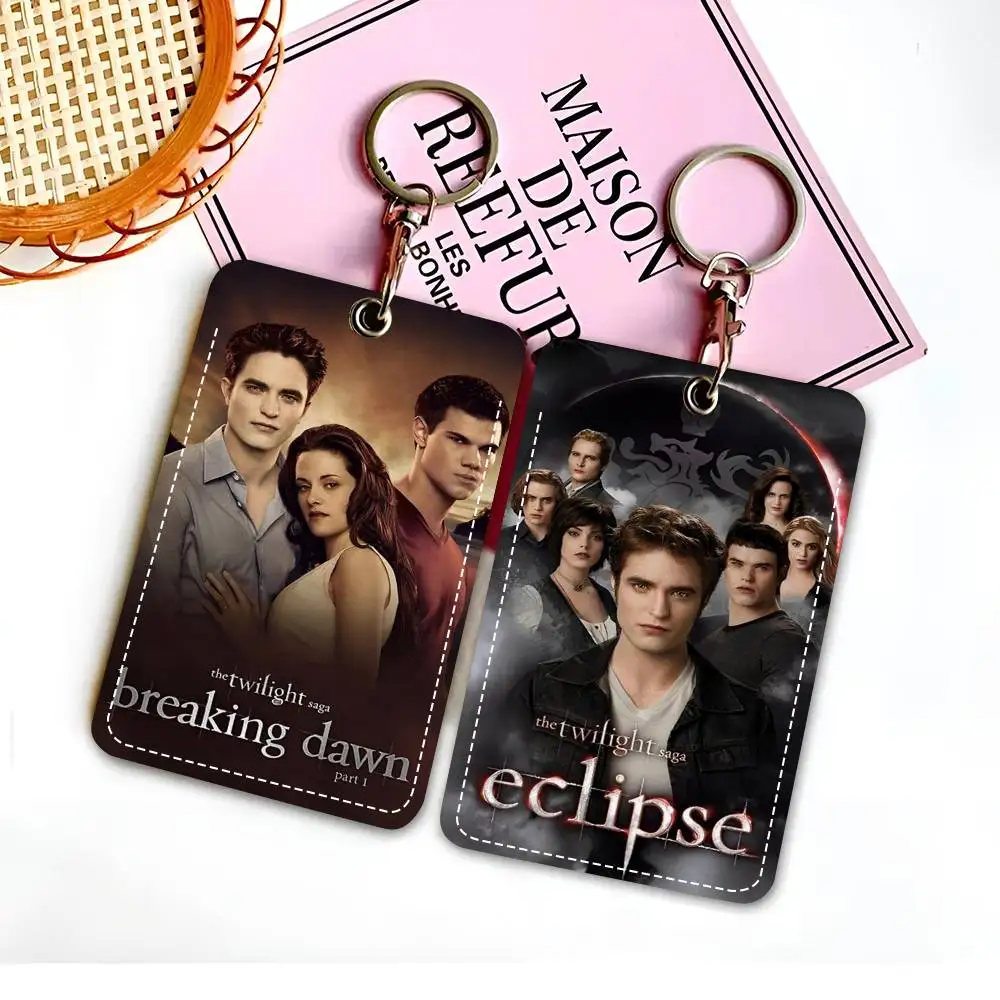 

Классический фильм сумеречный держатель для карт, подходит для кредитных карт, автобусной карты, мягкий кожаный прямоугольный брелок, защитный чехол