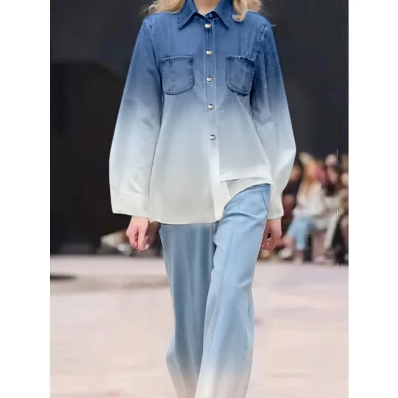 เสื้อคลุมกันแดดทรงหลวมสำหรับผู้หญิงไซส์ใหญ่ ดีไซน์สีสันสดใส ผ้าบางเบา แฟชั่นทันสมัย ปกเสื้อติดกระดุม