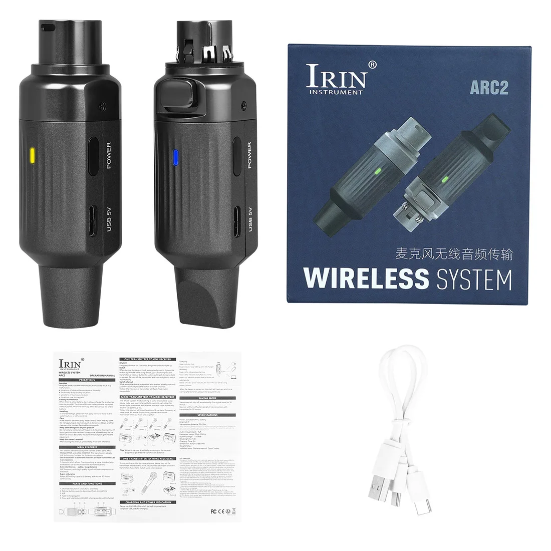sistema-microfonico-wireless-irin-arc2-adattatore-microfono-con-spina-xlr-a-7-canali-sistema-ricevitore-trasmettitore-dinamico-wireless-uhf