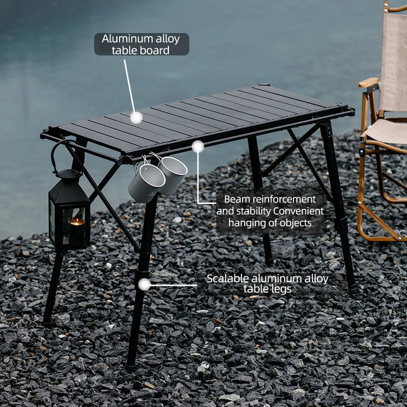 Folding Camping IGT Table Removable Height Adjustable Lightweight Camping BBQ Table Outdoor Picnic Fishing Camping Table