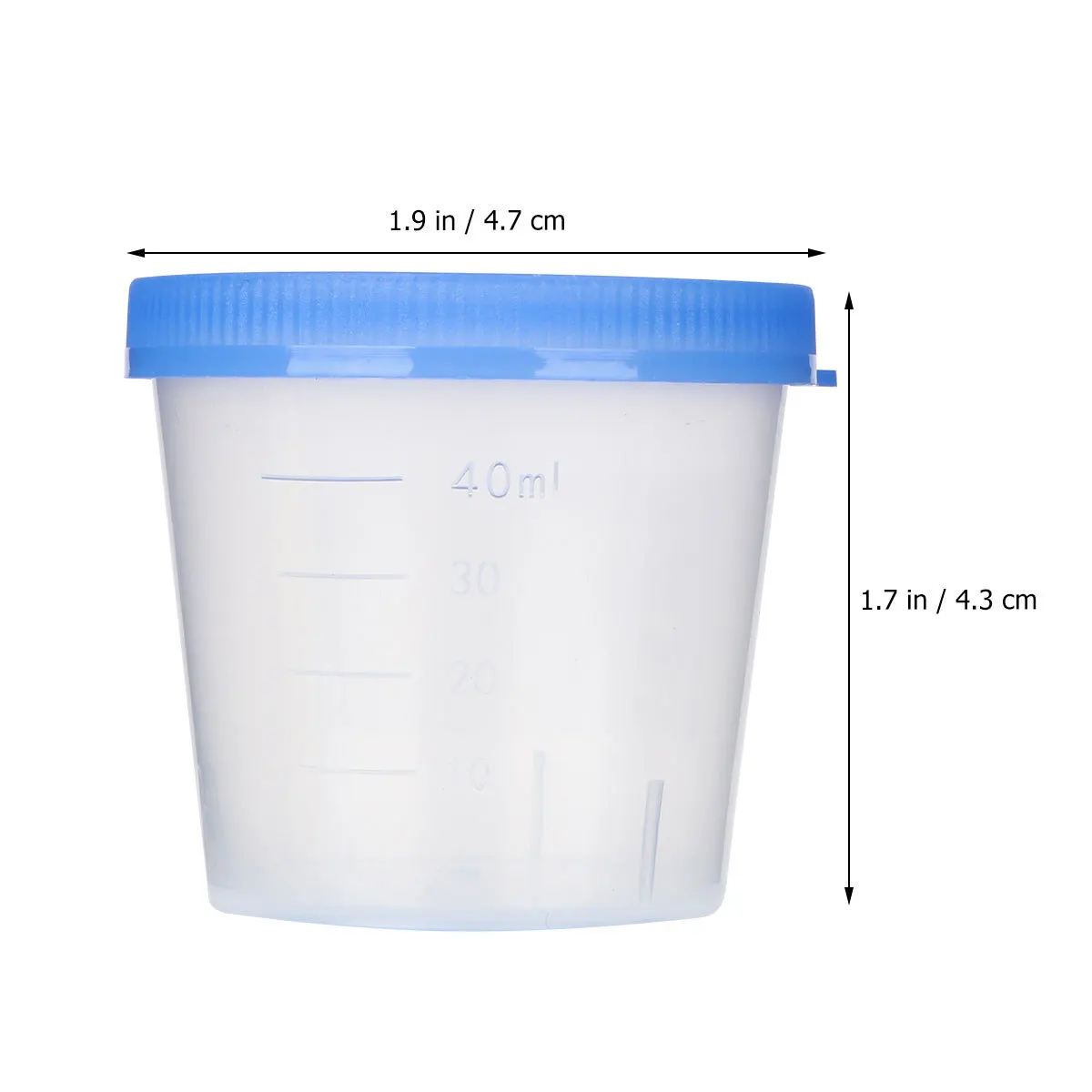 

50pcs 40Ml Urine Cup Plastic Sterile Specimen Collection Containers Leakproof Lids Urine Analysis Matte Label Recording Date