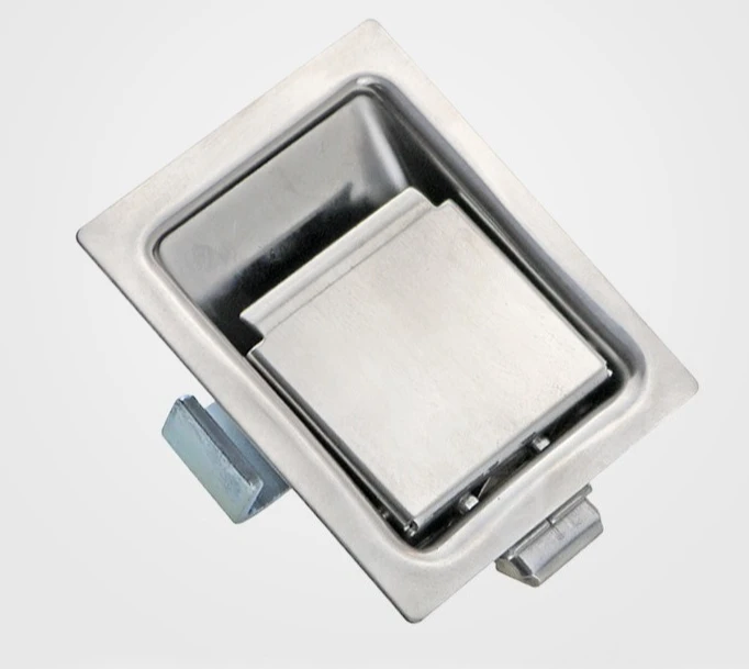 Panel Lock for Large Heavy Duty Trucks Stainless Steel Recessed Paddle Handle Locks with Linkage T-folding Handle