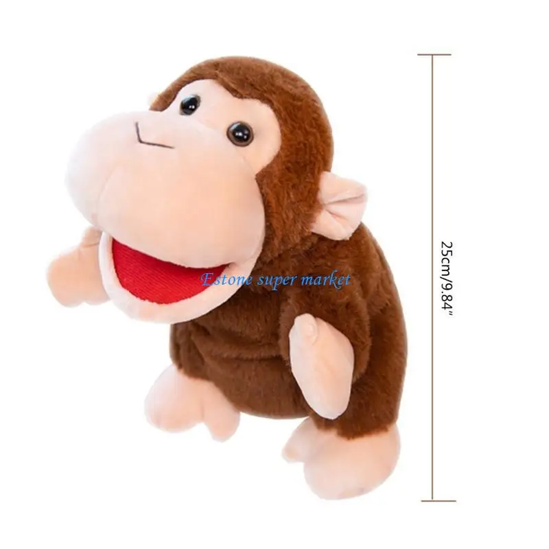 090B Trẻ Tay Puppet Dễ thương Jungle Animal Puppet Doll Boy Boy Activity Toy