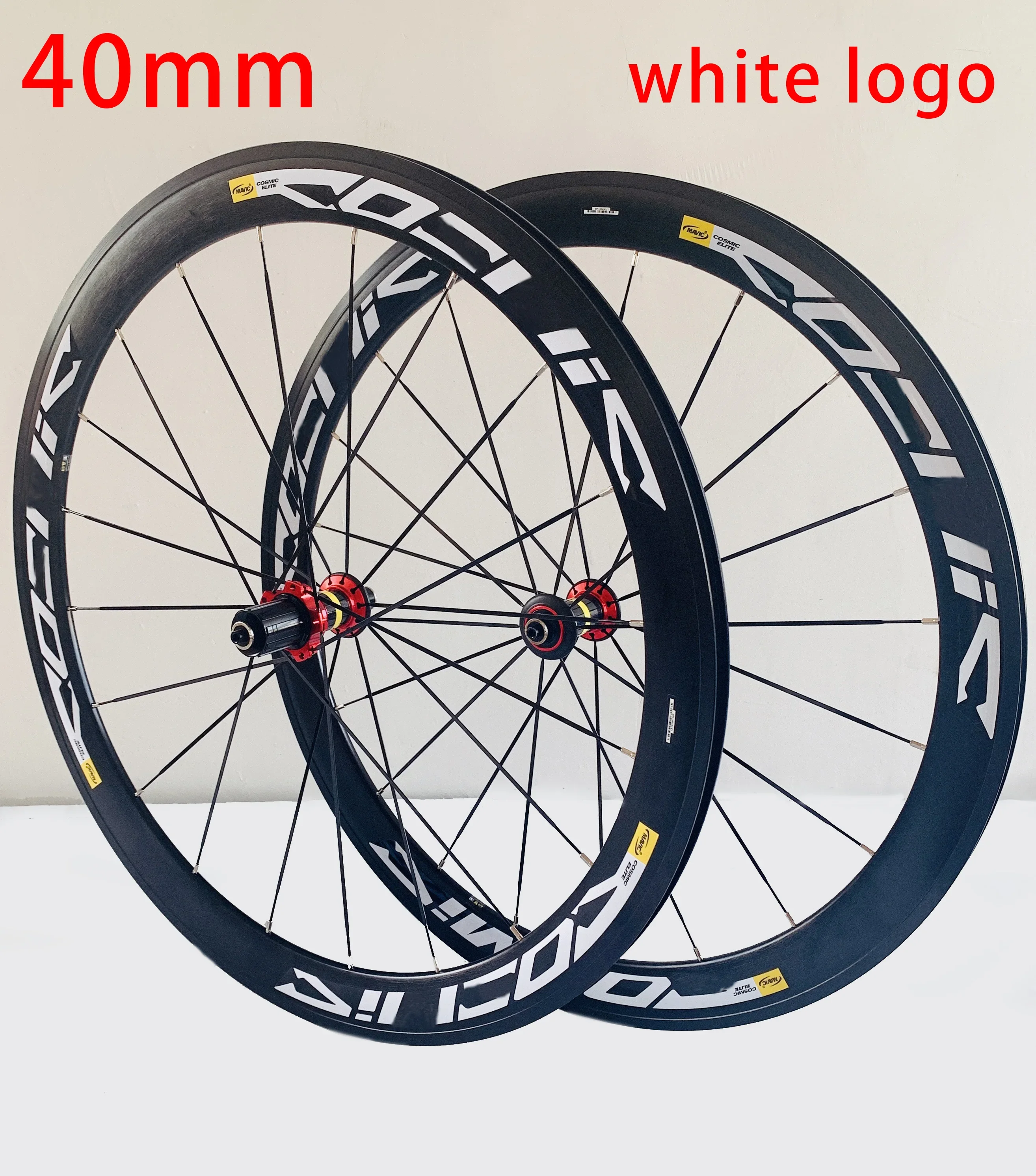 700C Cosmic Elite Rennrad-Laufradsatz, Scheibenbremse, 40/50mm, Kompatibel mit Shimano Sram, Rote Nabe – Detail 2