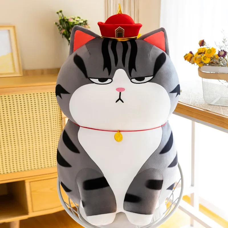 35-55cm Long Live My Emperor Cat Doll Bazaar Black Plush Toy High Quality Kawaii Cartoon Anime Stuffed Pillow Xmas Gift for Kids