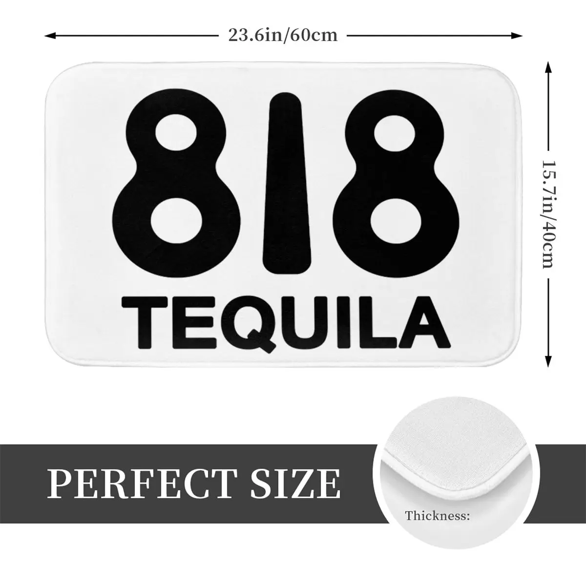 818 Merch 818 Tequila Logo Non-slip Doormat Floor Mat Water oil proof Carpet Rug for Kitchen Entrance Home Bedroom Footpad Mats