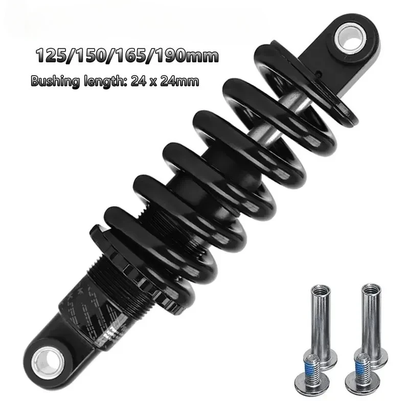 Bike Suspension Coil Spring Rear Shock Absorber, 125/150/165/190mm for MTB Electric Scooter Dirt Bike Parts