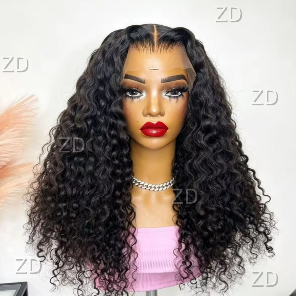 26inch-black-soft-hd-lace-kinky-curly-front-wig-hair-pre-plucked-transparent-lace-hair-wig