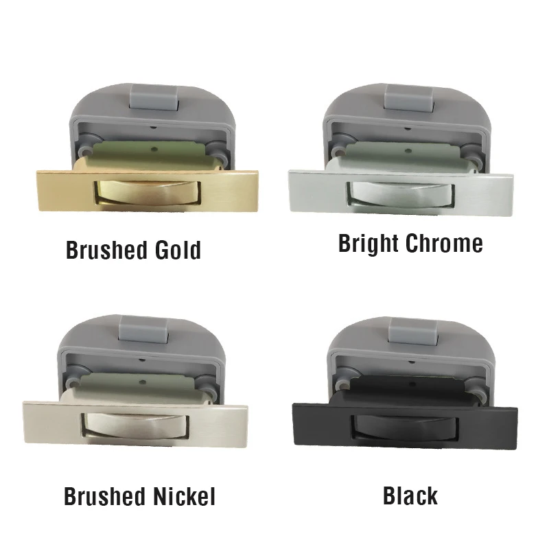 KAK Camper Car Push Button Latch Lock dengan Handle Bar RV Caravan Boat Drawer Cabinet Catch Keyless Locks Furniture Hardware