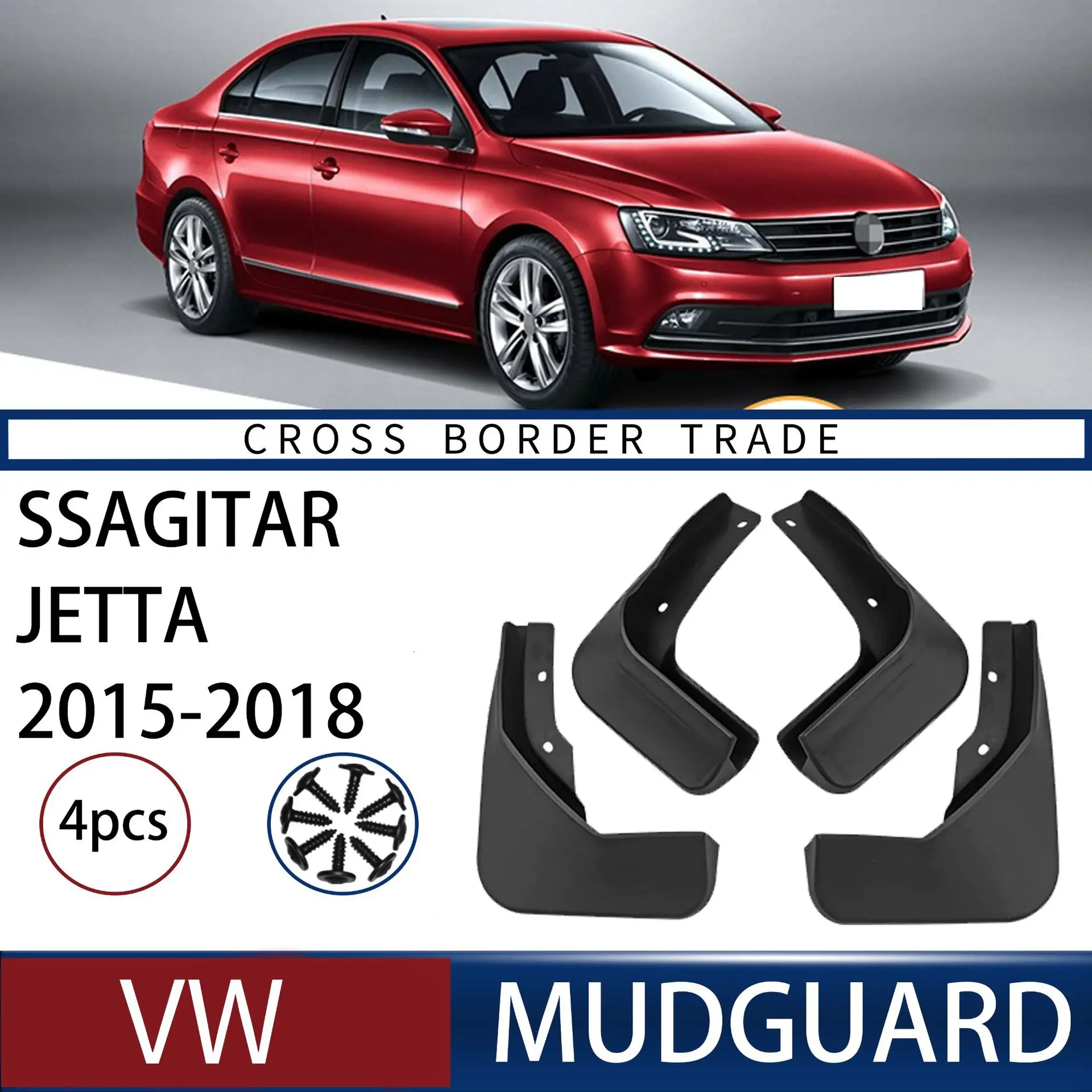 

FOR Volkswagen Sagitar Jetta 2015-2018 Car Molded Mud Flaps Splash Guards Mudguards Front Rear Styling Front Rear Car Accessorie