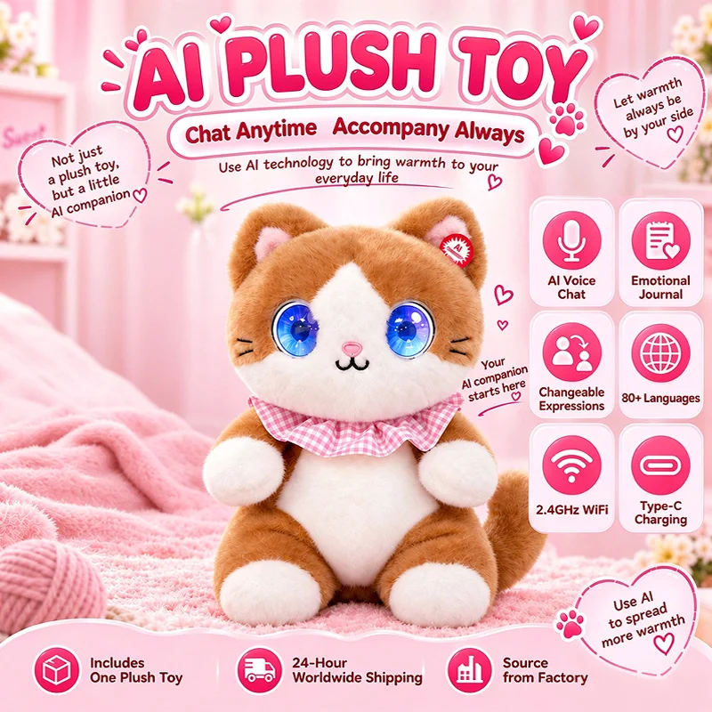 Cute Ai Plush Toy Voice Dialogue Interactive Companion Artificial Intelligence Doll Creative Gift Taluomao Design Christmas Gift