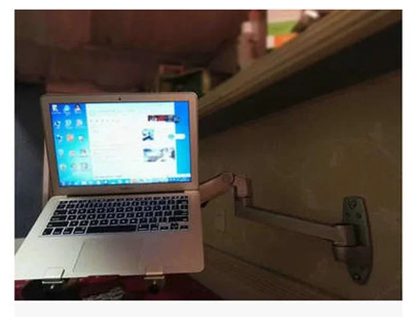 

Лучший настенный держатель для ноутбука XSJ8013WT с длинным кронштейном, алюминиевый, с механической пружиной, полностью регулируемый, для ноутбуков и мониторов, подставка для ноутбука