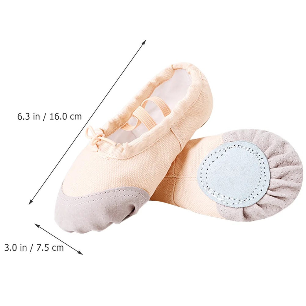 

1Pair Soft Sole Ballet Shoes Breathable Elastic Straps Girls Dance Practice Yoga Shoes Comfortable Lightweight Flats for Kids