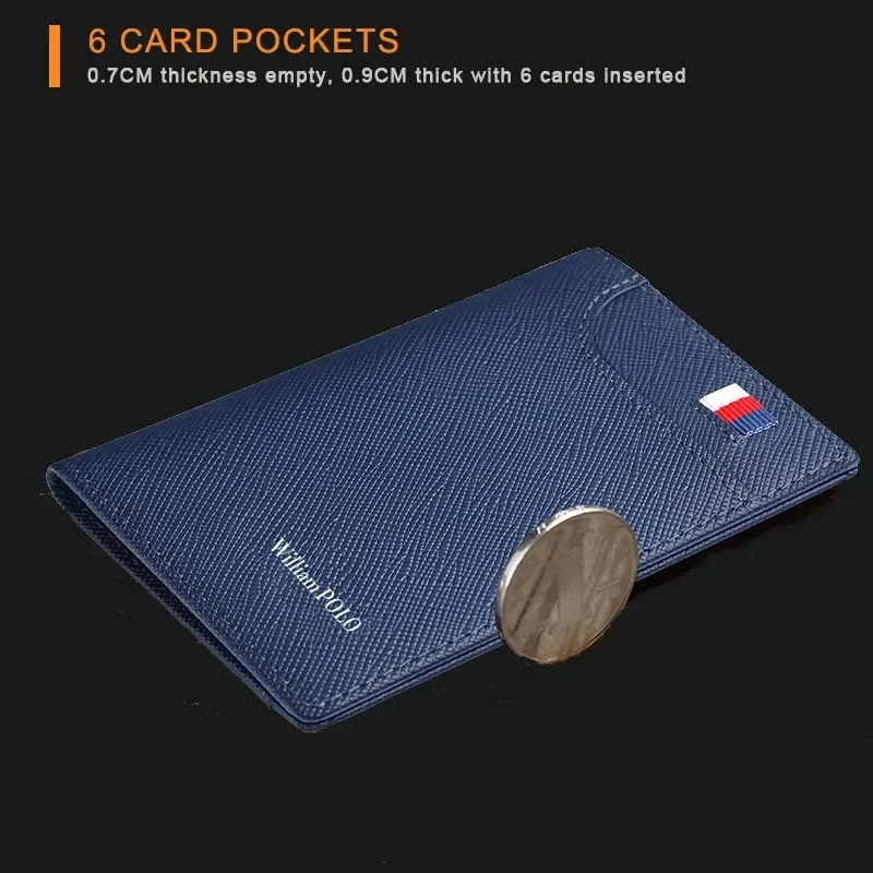 Card Holder Male Leather Vertical Ultra-Thin Card Holder Business Card  Holder Driver’s License Leather short Wallet 카드지갑