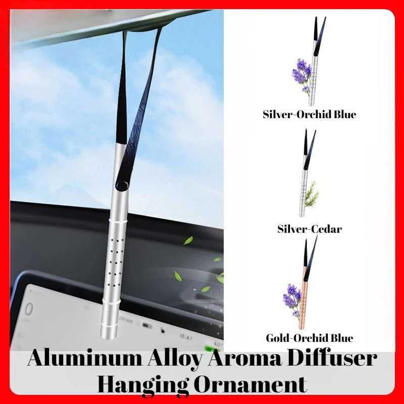

For All Car Models Car Aroma Diffuser Aluminum Alloy Hanging Ornament Mosquito Repellent Refreshing Car Interior Decoration