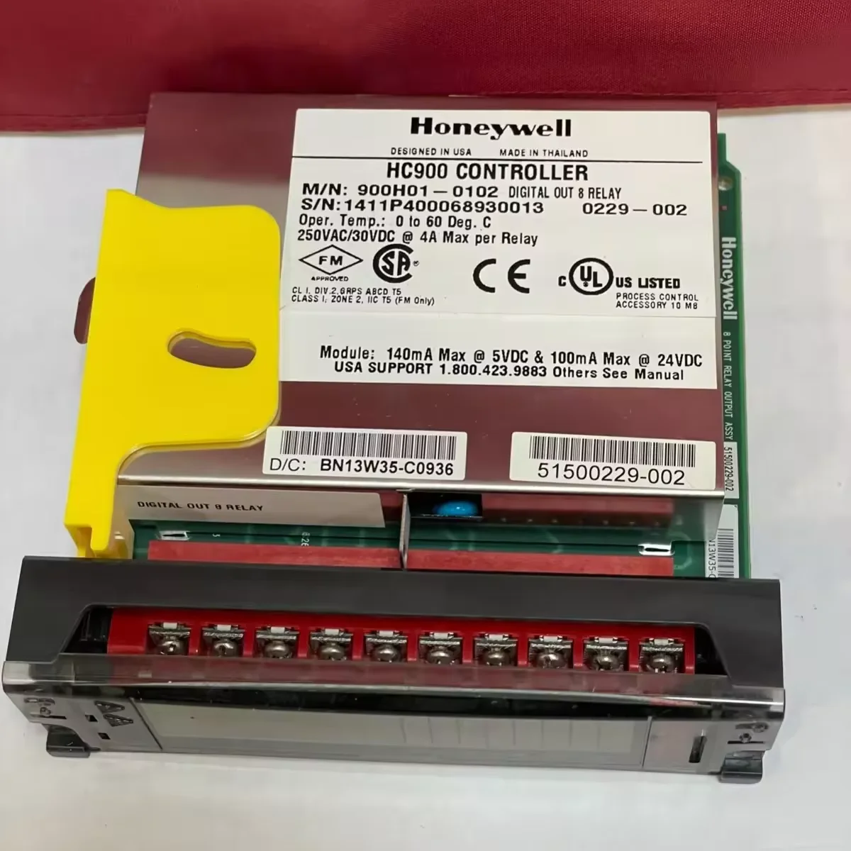 

HONEYWELL 900H01-0102 HC900 Digital Output 8 Relay PLC Module DO 51500229-002 Honeywel 900H01-0102