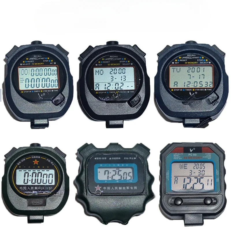 

Stopwatch running timer double row 10 lane three row 30 lane 60 lane professional track and field running stopwatch