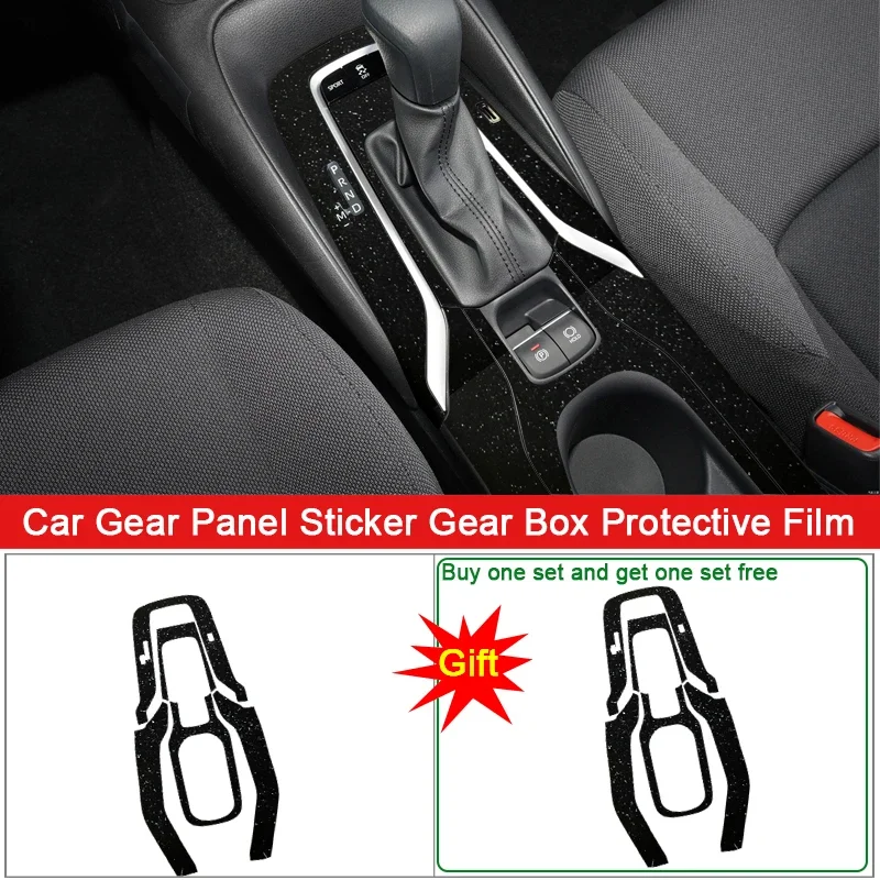 

Car Interior Sticker For Toyota Corolla Cross XG10 2020-2023 Car Gear Panel Sticker Gear Box Protective Film Carbon Fiber Black