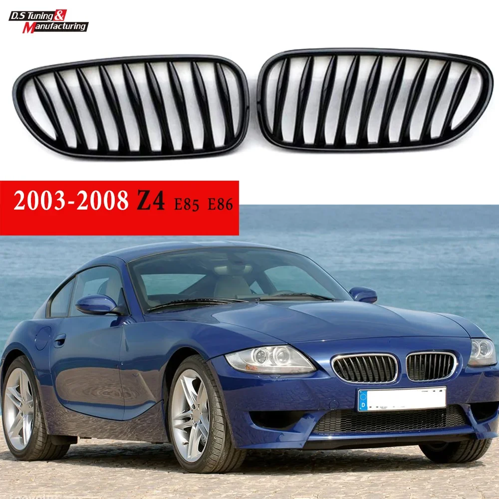 

Для BMW Z4 E85 E86 2003-2008 Coupe Кабриолет Решетка переднего бампера ABS Глянцевый черный Стайлинг автомобиля Сменный капот Гоночные грили