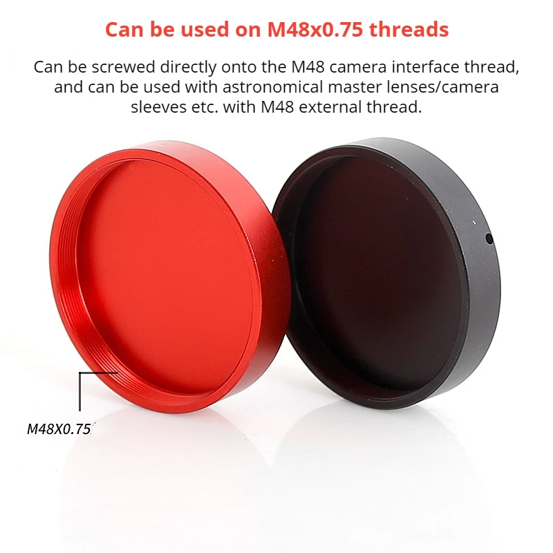 

M48X0.75 Metal Dust Cover T2 Thread Camera Astronomical Primary Lens Dustproof Caps 1.25 inches