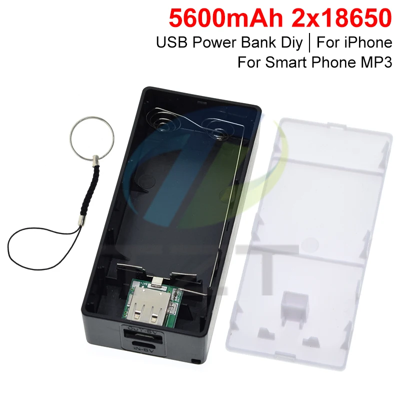 2X 18650 USB Power Bank Battery Charger Case DIY Box For iPhone For Smart Phone MP3 Electronic Mobile Charging QIY25 D3S