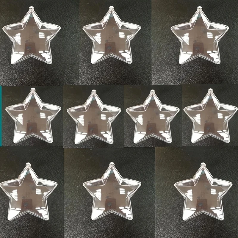 

10 pieces of Christmas star-shaped decoration scene creative beauty hanging ornaments, openable gift box