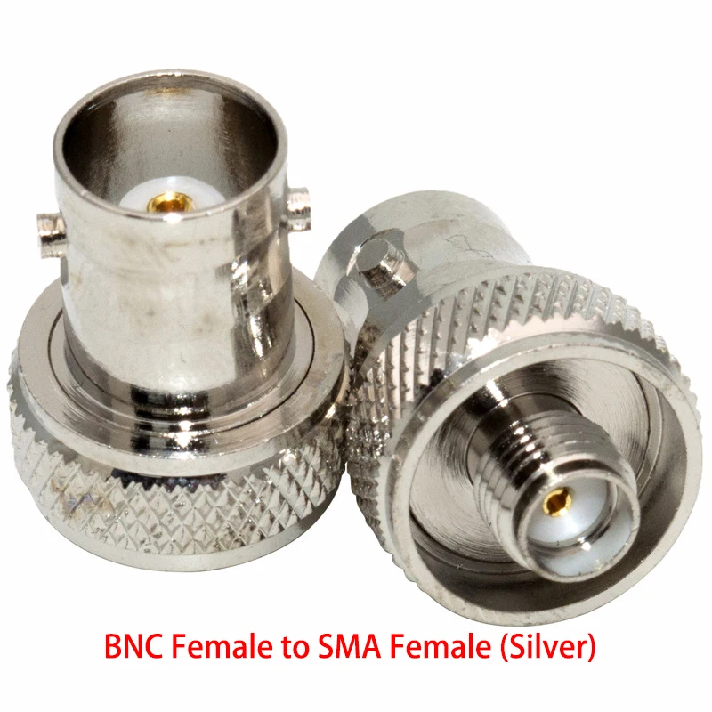 Q9 BNC Female to SMA Male Female Disc Adapter Gold Nickel Plated Black for Motorola Two Way Radio BaoFeng UV-5R FD-880