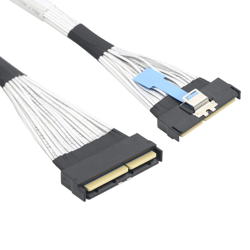 Cable extensor macho delgado SAS MCIO 5,0 124P 16X 16I a MCIO 5,0 124P