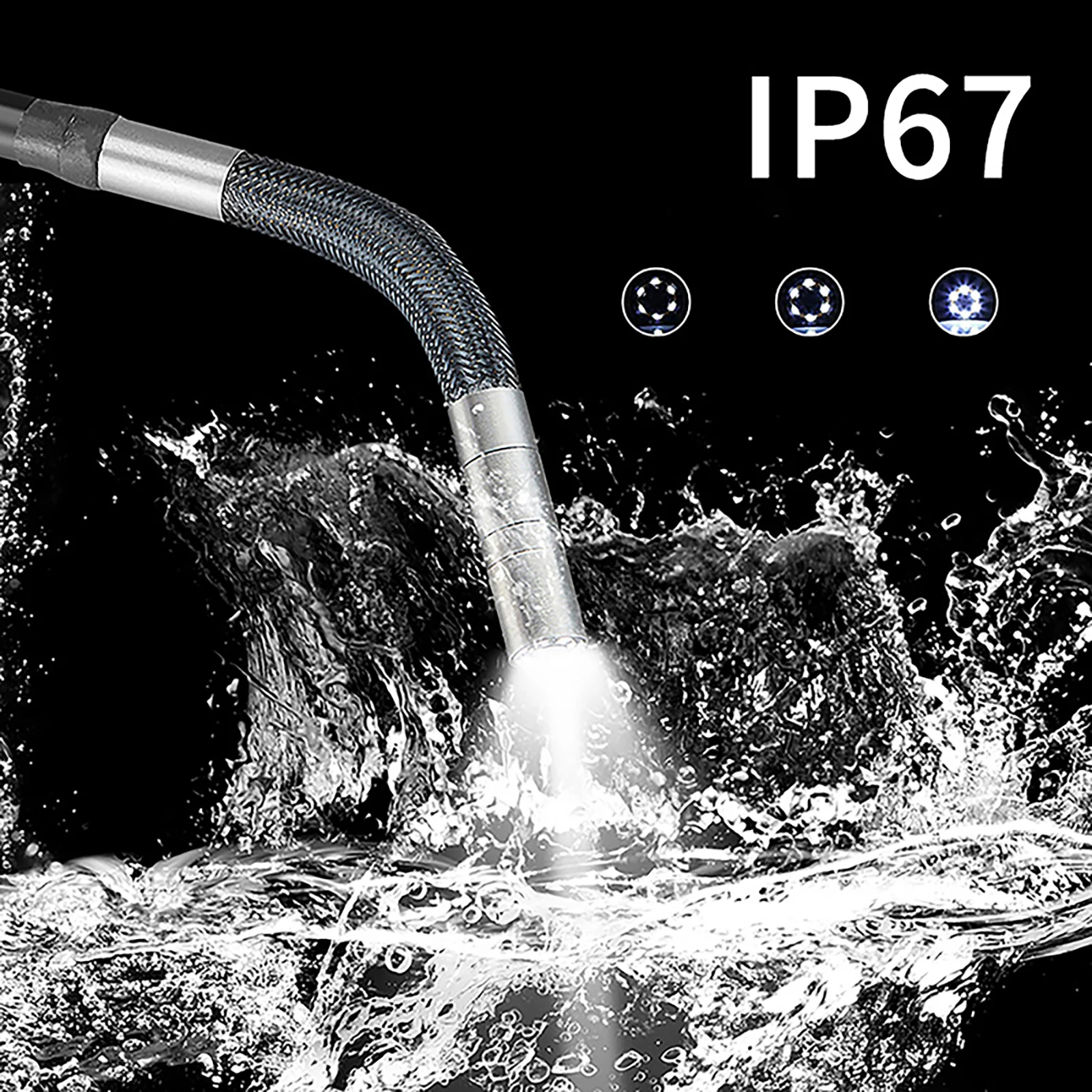 Two-Way Articulating Borescope Camera with 4.3 INCH LCD 1080P 6.2mm HD Video Scope for Automotive Engine HVAC Inspection