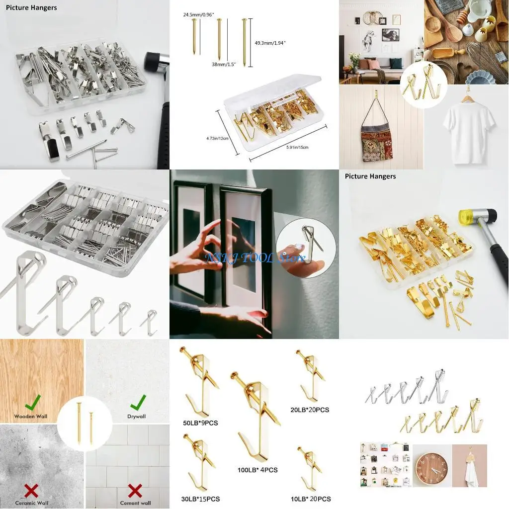 

L8RC Picture Frame Hooks Hanging Assortment with Home Decorations for Wall