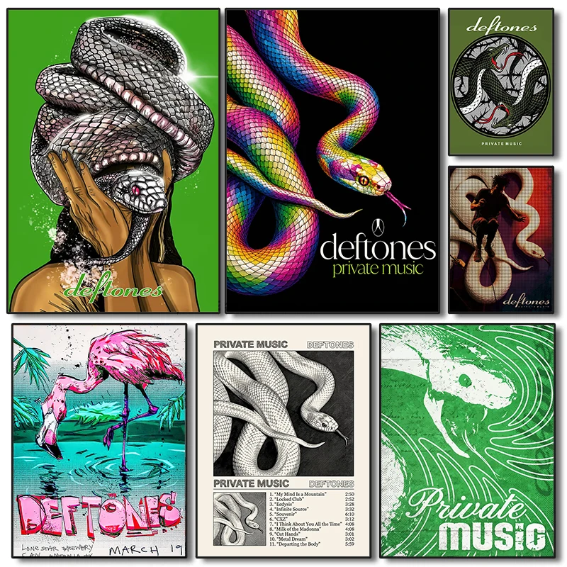 Deftones Latest Album Private Poster Metal Music Prints Canvas Painting Deftones Wall Art Pictures Home Room Metal Music Decor
