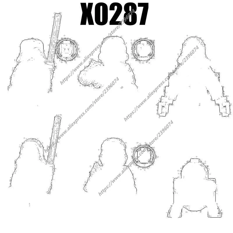 액션 피규어 빌딩 블록 브릭 장난감, 영화 액세서리, XH1503 XH1504 XH1505 XH1506 XH1507 XH1508, X0287