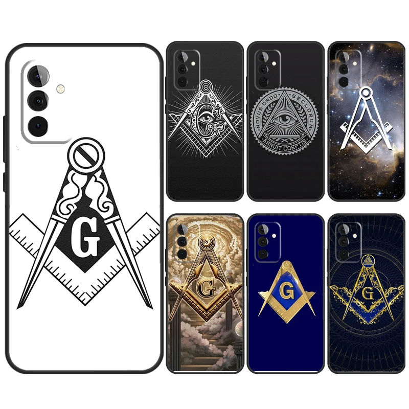 Freemasonry Logo Symbol Case For Samsung Galaxy A34 A54 A14 A13 A33 A53 A12 A32 A52 A71 A51 A25 A55 A35 A15 Cover