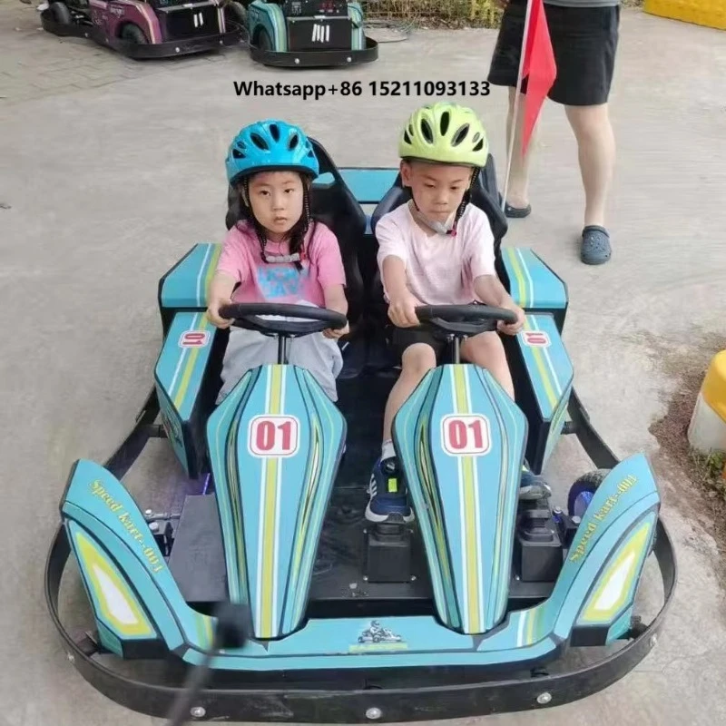 Hot Sale Indoor Electric Go-Kart Metal Ride-on Vehicle with Glowing Racing Games Entertainment for Kids Adults for Garden Use
