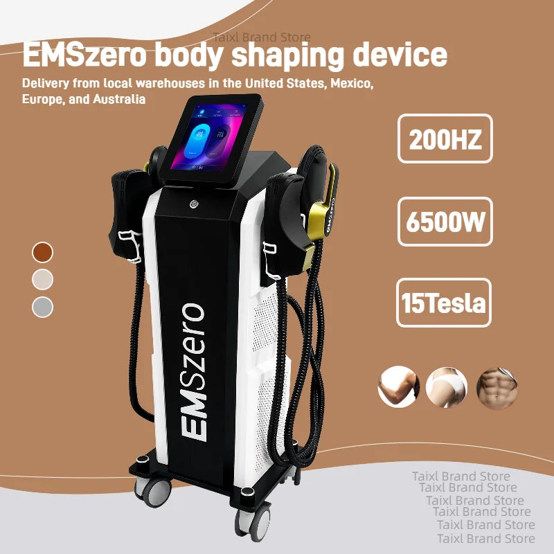

EMSzero Новейший портативный аппарат Hi-EMT 15 Тесла 6500 Вт для коррекции фигуры, похудения и скульптурирования тела (для салонов)
